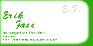 erik fass business card